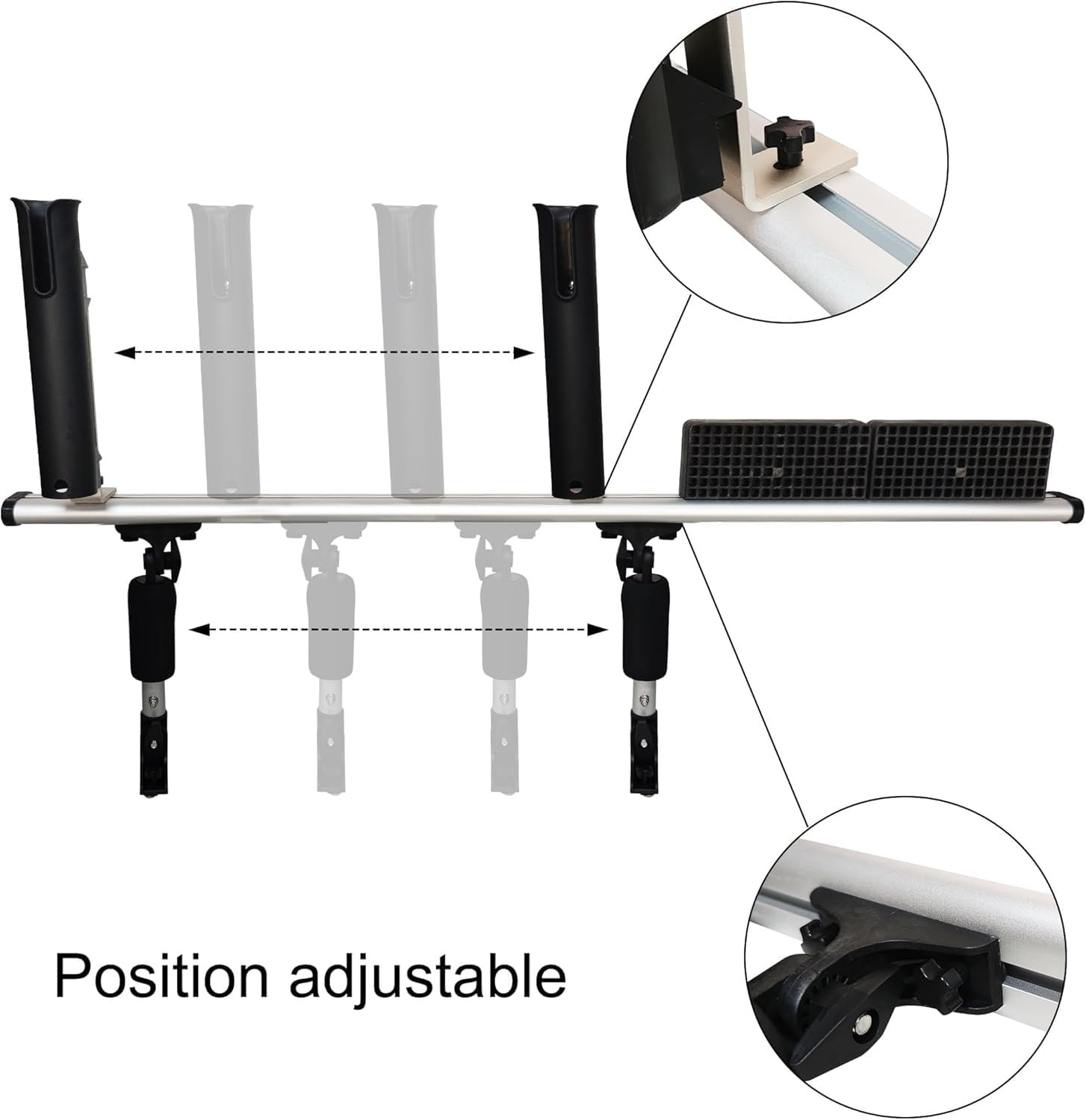 Kayak Motor Mount, Fishing Kayak Trolling Motor Mount Rack Aluminum Outboard Mou
