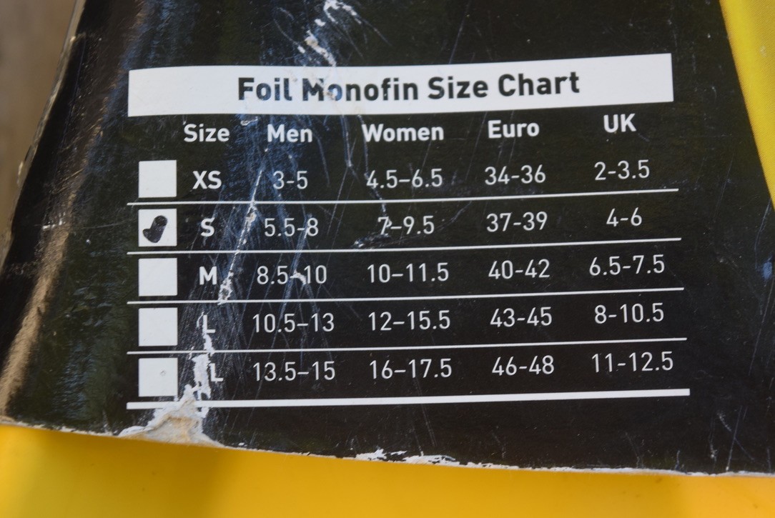 FINIS Foil Monofin Swimming Fin Rubber Flipper Small (M 5.5-8 W 6.5-9)