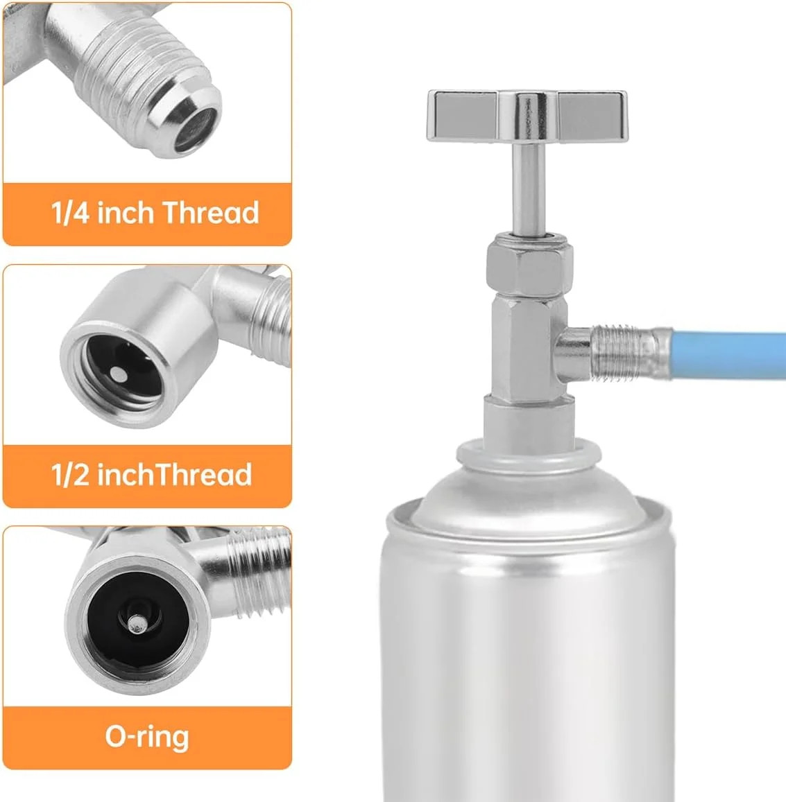 Automotive R134A Self Sealing Can Tap AC Puncture Freon Can Tap R134A Adapter