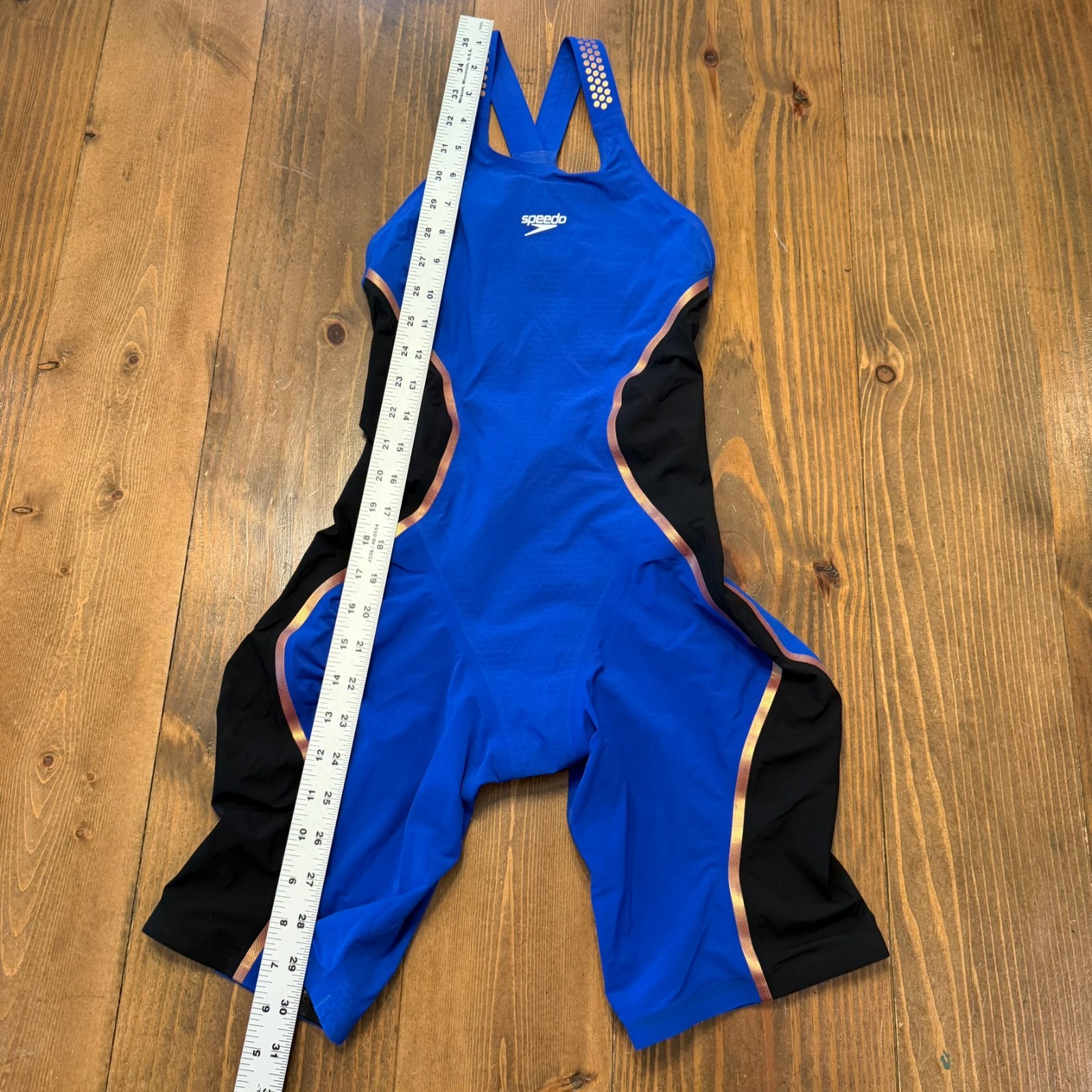Speedo Fastskin LZR Pure Intent 2.0 Kneeskin Open Back Womens 25 Blue *READ*