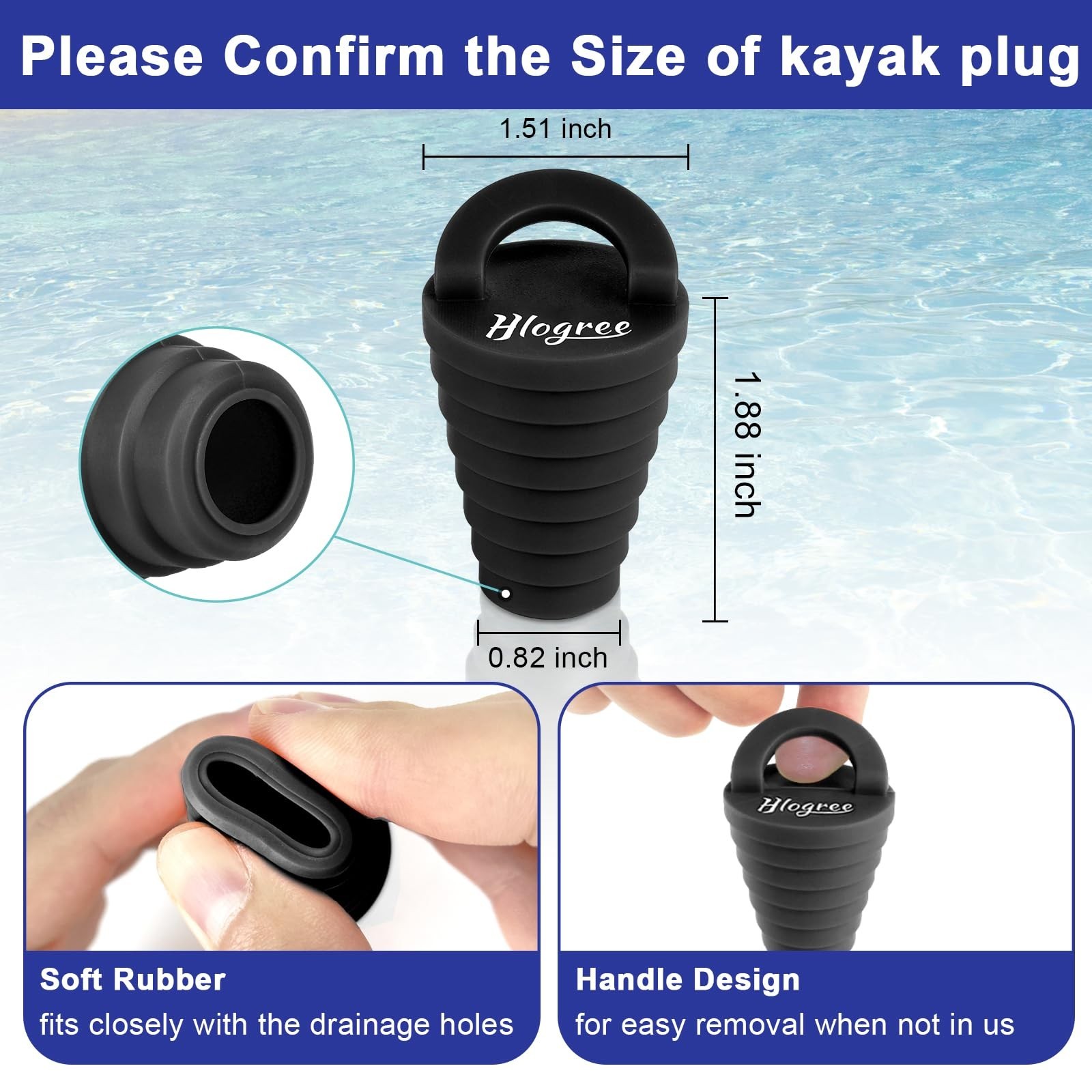 12 Pack Universal Kayak Scupper Plugs, Rubber Drain Plugs, Kayak Hole Stopper…
