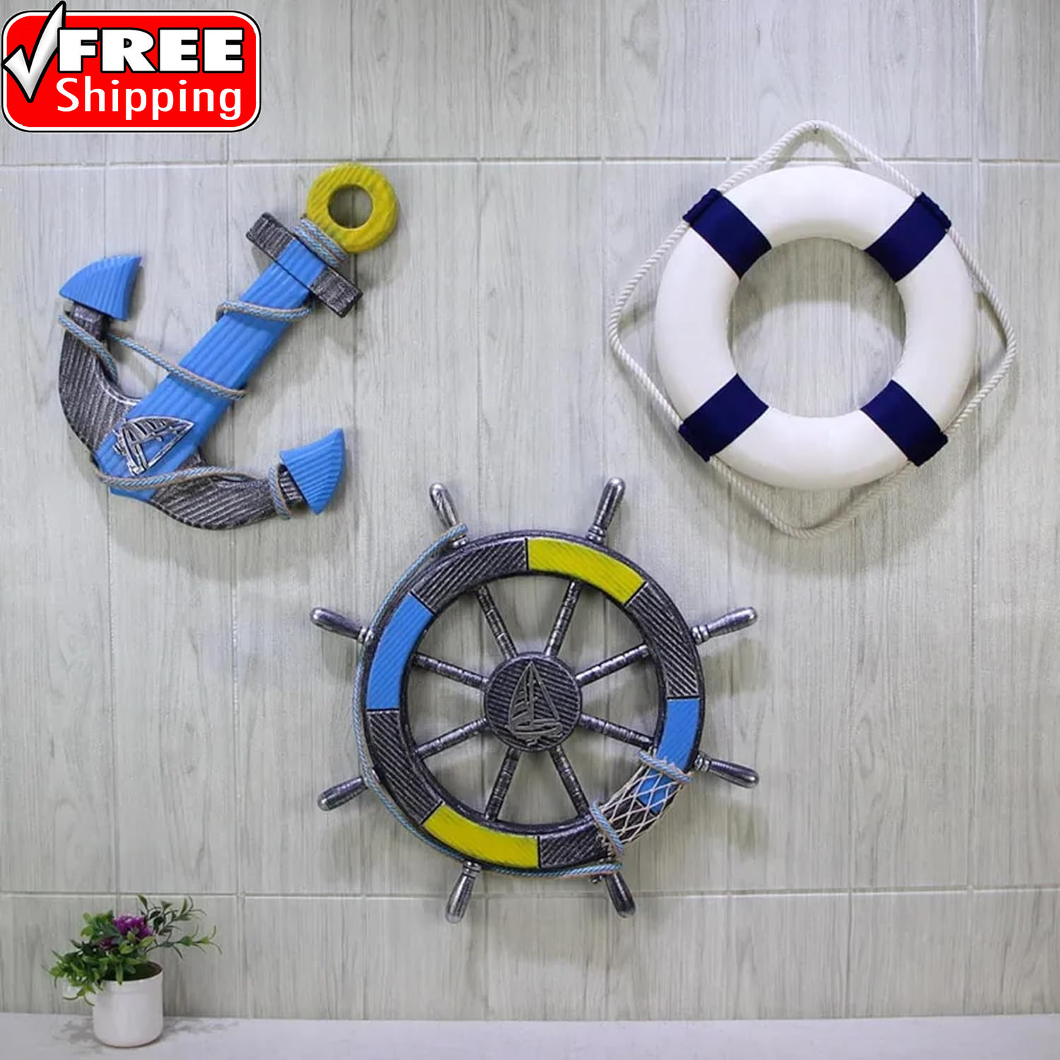 20″ Foam Life Preserver Ring with 98.4Ft Floating Lifesaving Rope, Throwable Flo