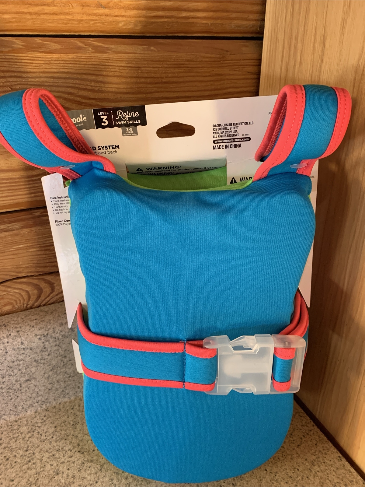 Swim School Progressive Swim Trainer Level 3 -Safety Vest = Ages 3-5 Max 38 lbs