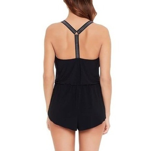 MagicSuit Womens Size 8 Black Star Studded Gabby Racerback 1 Piece Swimsuit NWT