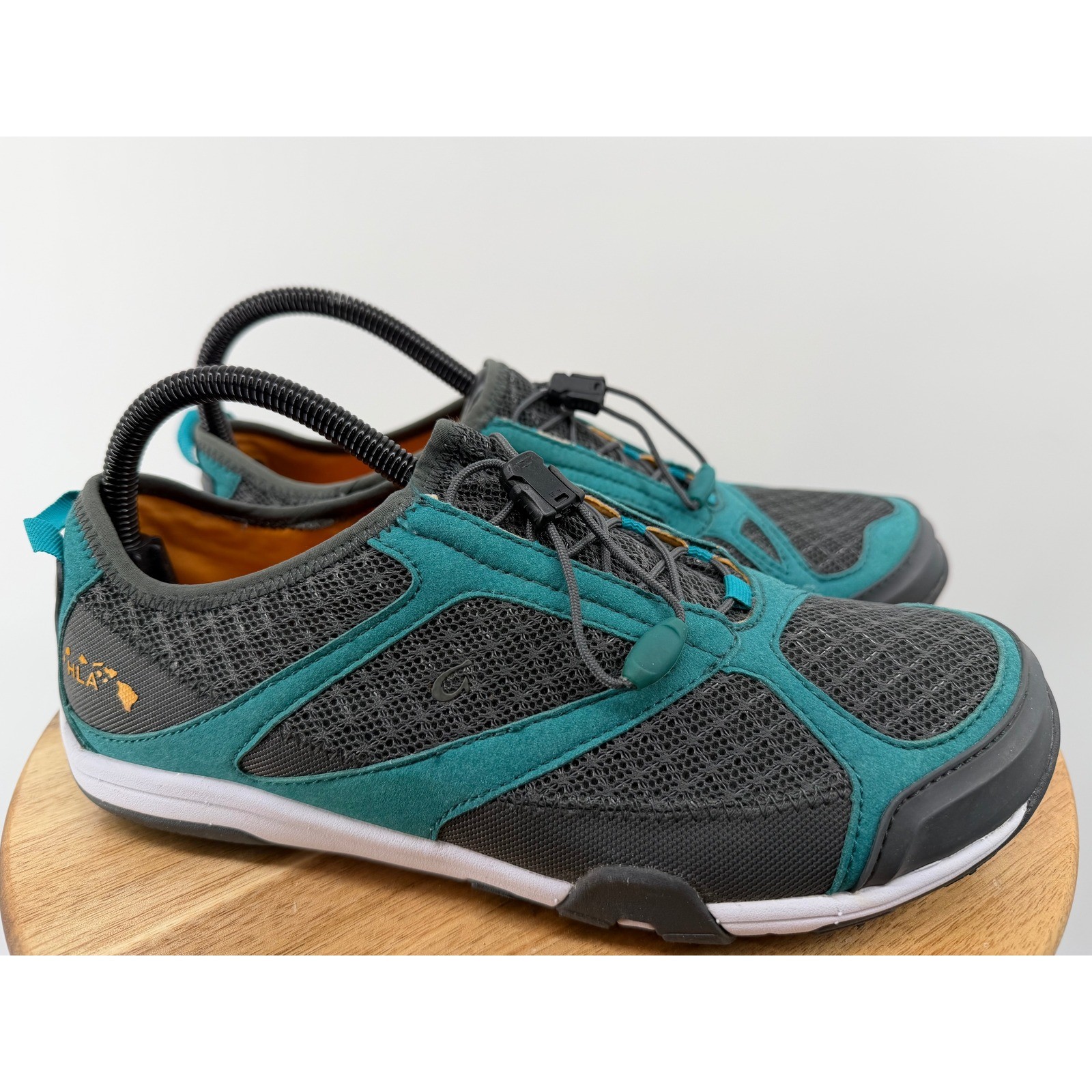 OLUKAI Eleu Trainer Water Shoes Womens US 10 EUR 40 Teal Grey Lace Up