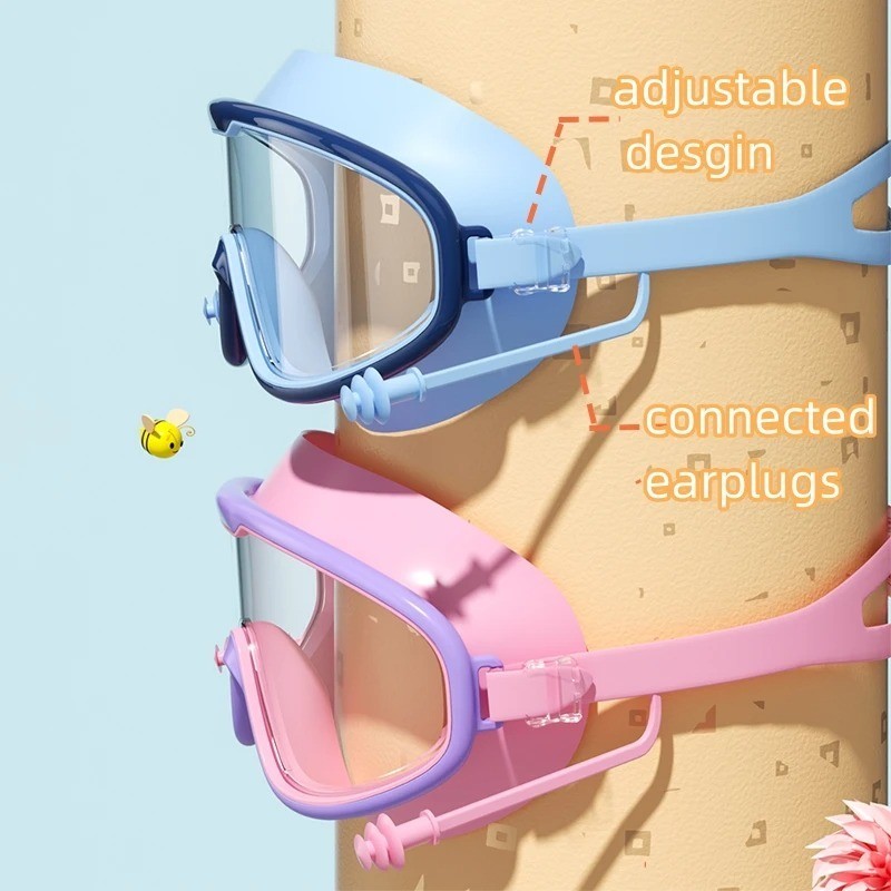 Kids Swimming Goggles Anti-Fog Waterproof HD Wide View Swim Glasses Boys Girls