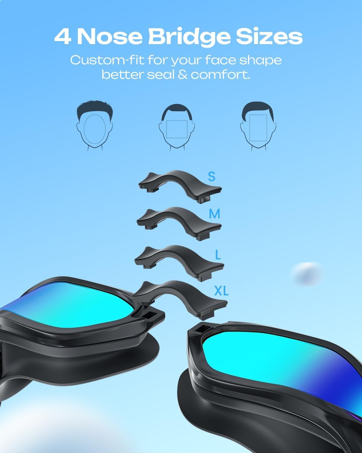 Kids Swim Goggles Fits 614 Age AntiFog UV Protection Leakproof Pool Swimming