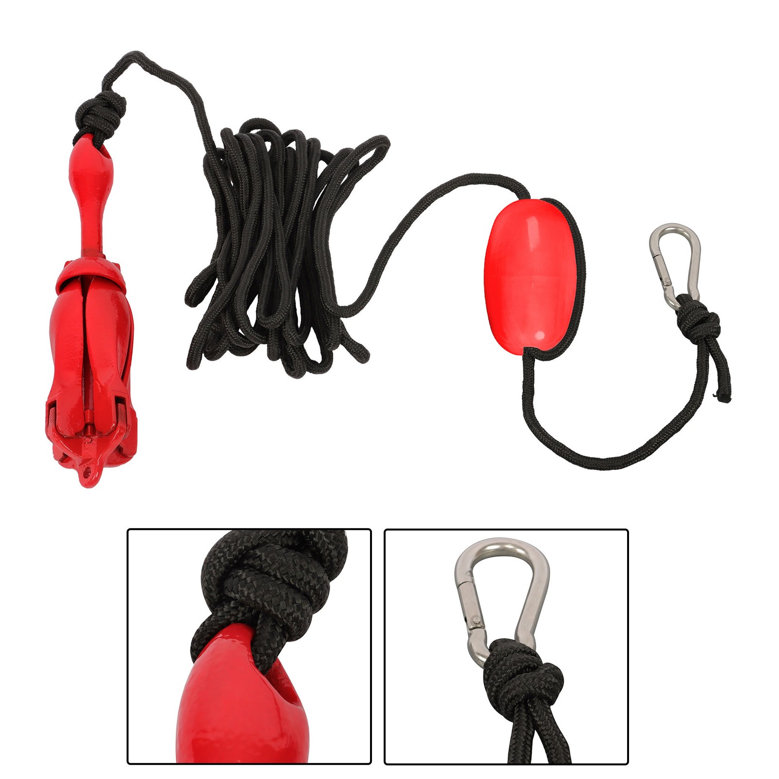 For Canoe Kayak Raft Boat Folding Grapnel Anchor Kit 1.5LB/3.3LB/5.5LB/7.05LB