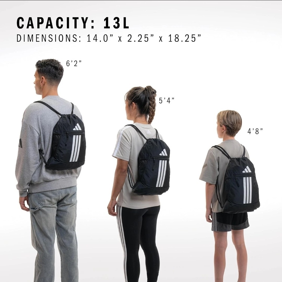 Adidas Alliance Sackpack☆ One Size☆Two Tone White-clear Onix/Linen Green