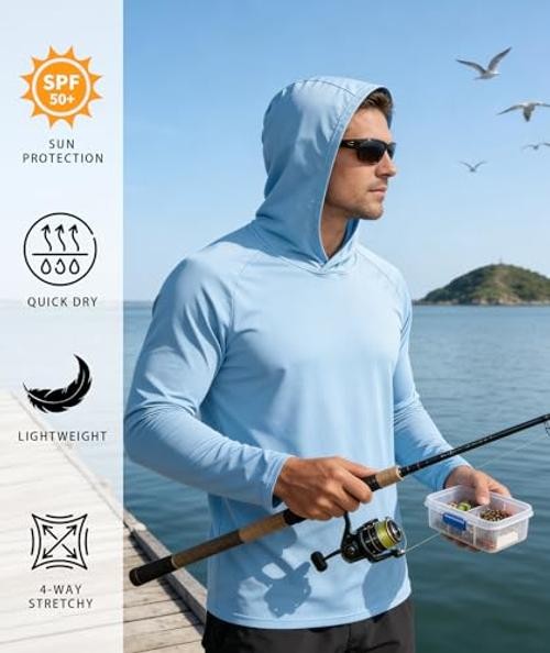 5 Pack Mens UPF 50+ Sun X-Large 5 Pack-light Blue/White/Light Grey/Navy/Black