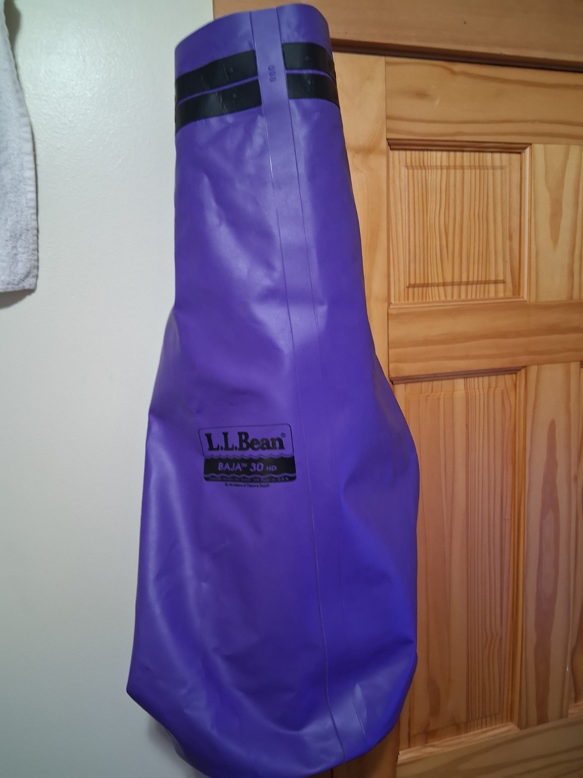 L.L. Bean Baja 30 HD Dry Bag Purple Roll-Top Waterproof Duffel Cascade
