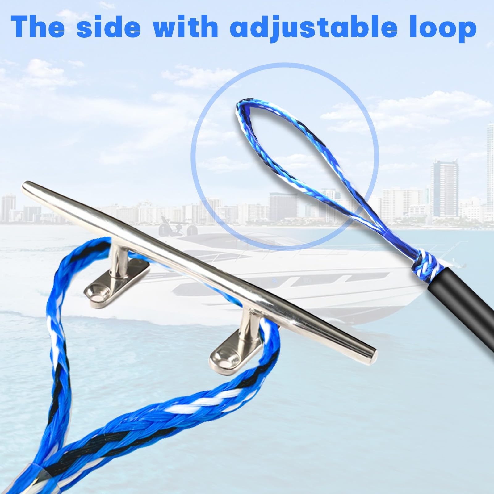 4 Pack Boat Bungee Dock Lines Boat Marine Rope, Jet Ski Dock, Boating Seadoo …