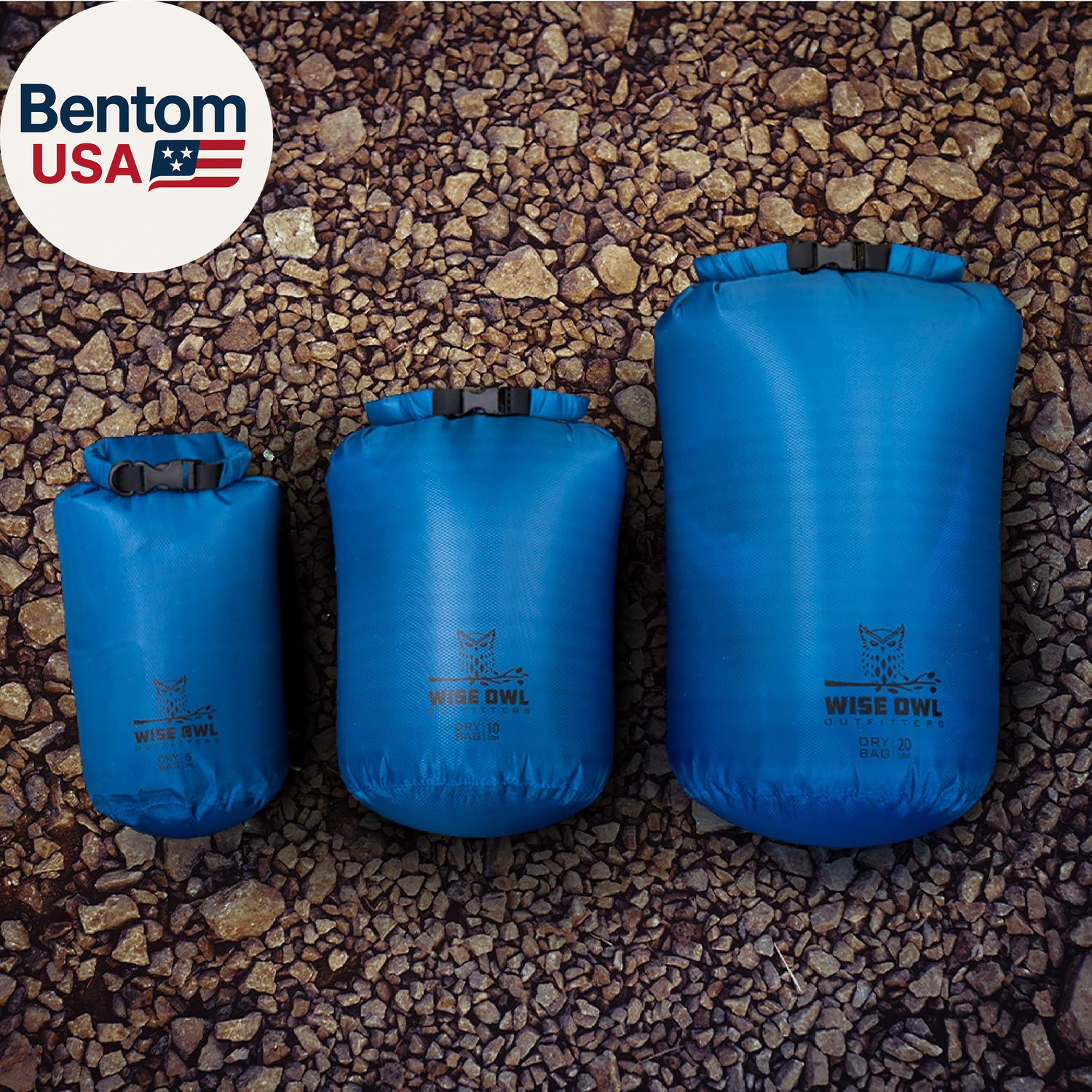 Waterproof Dry Bag 3-Pack – Lightweight & Airtight 5L/10L/20L Small & Large Dry
