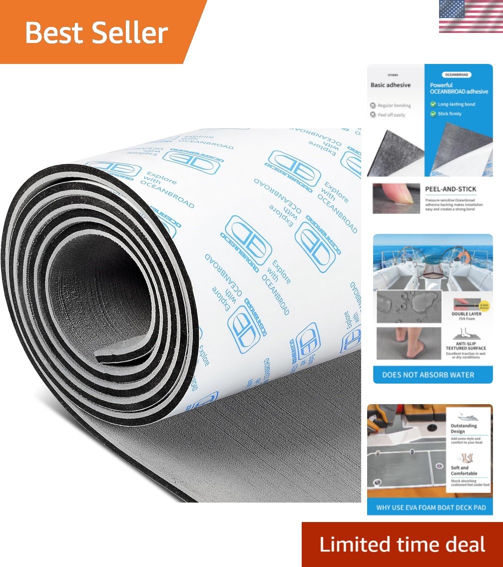 Brushed Boat Flooring 96”x16”/23.5”/38”/47” Self-Adhesive EVA Foam Sheet…