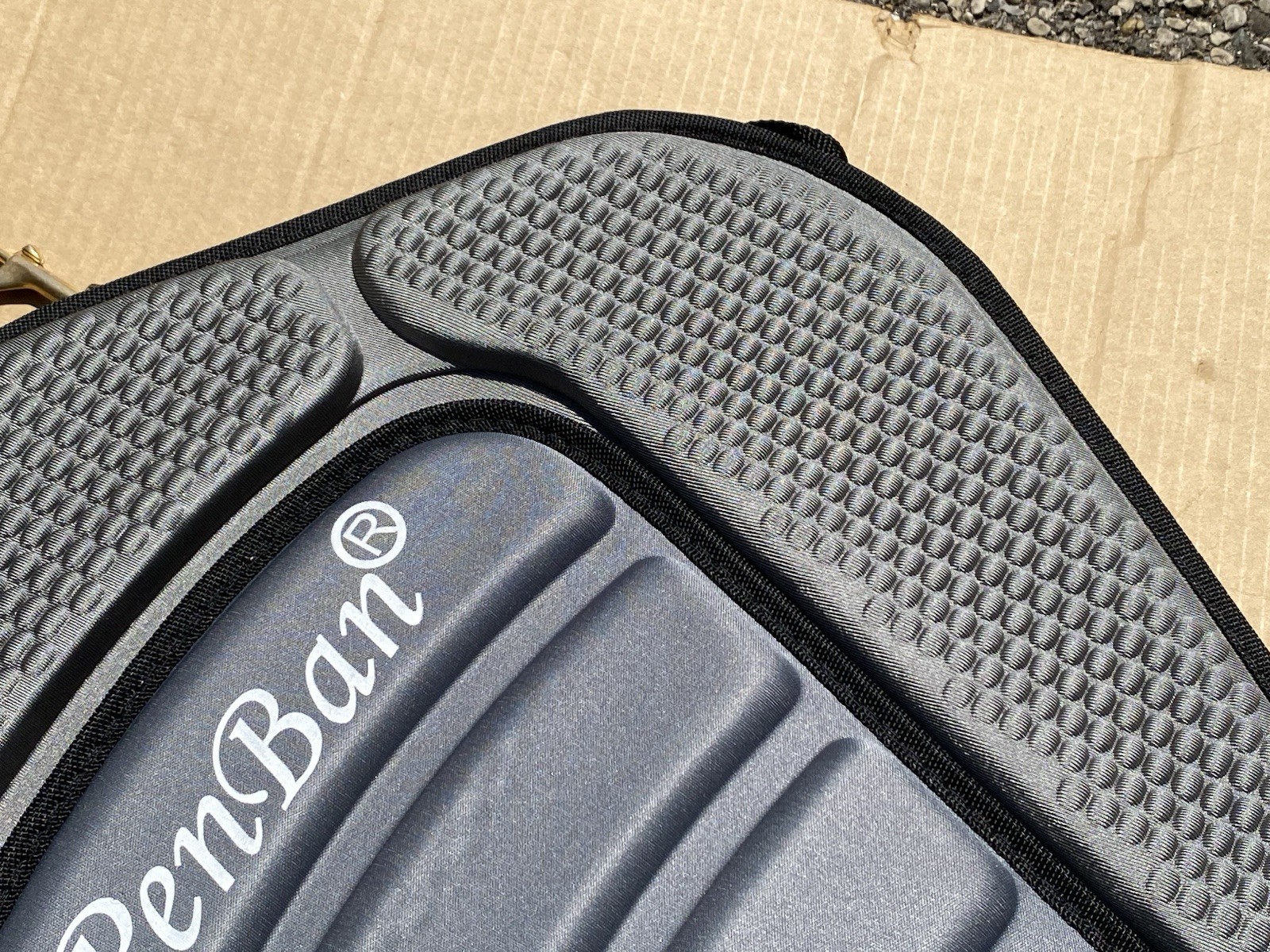 Universal Deluxe Kayak Seat Cushion with Storage Standard 1 Pack Black/Gray