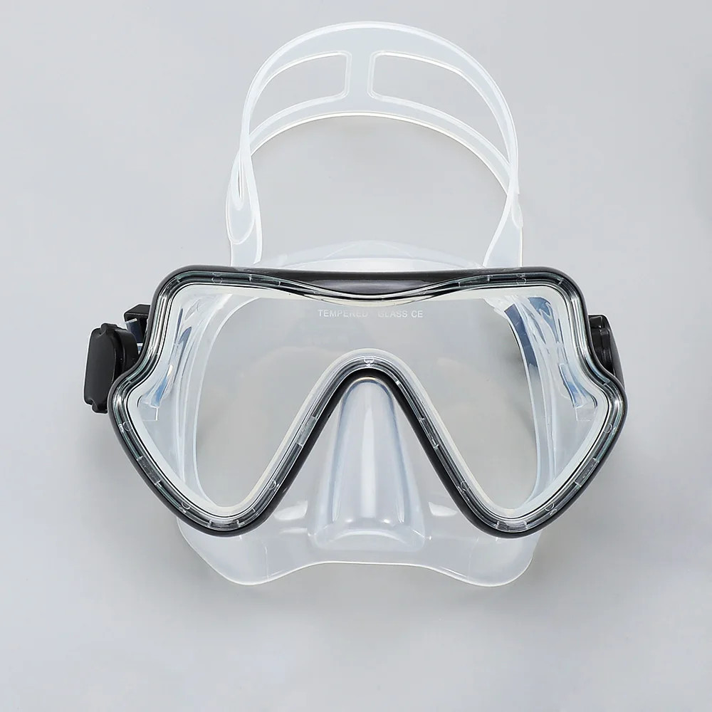 Diving Mask Snorkeling Goggles Panoramic HD Tempered Glass Anti Fog Mask Swim