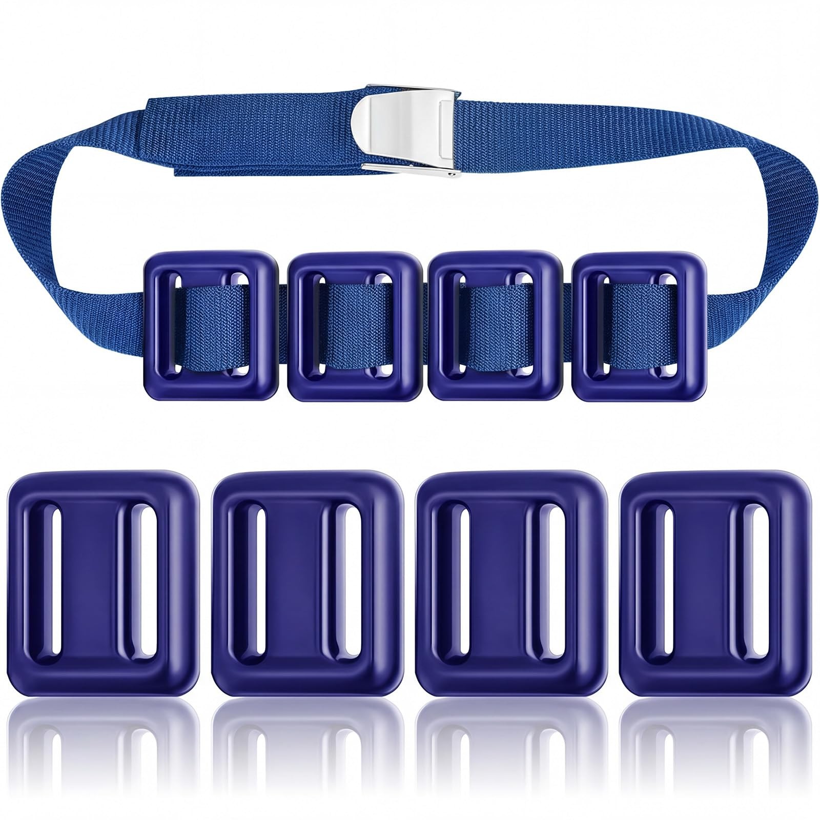 Tellegloww 4 Pcs Dive Weights Belt For Scuba Diving Coated Dive Weights Nylon