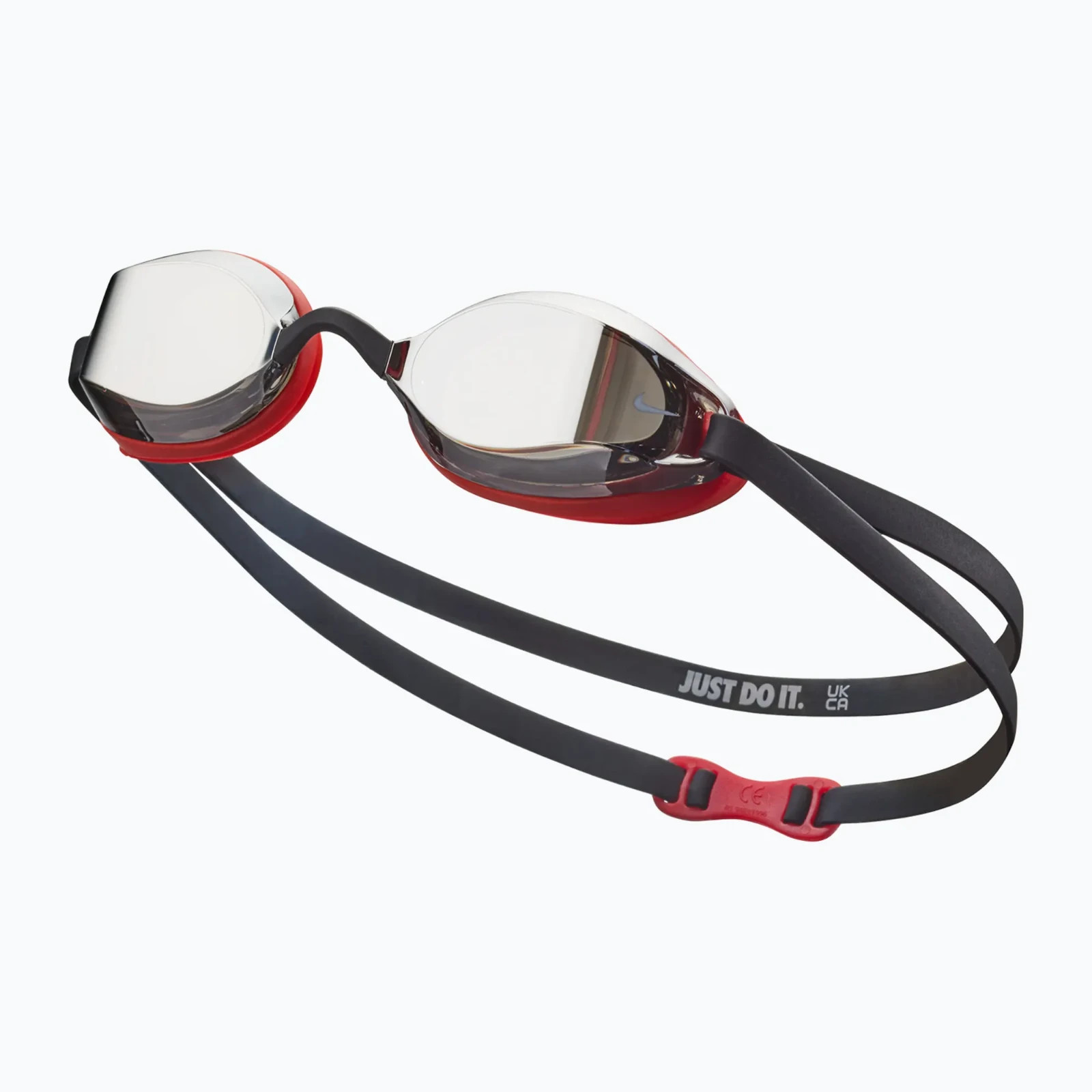 NEW NIB | Nike Legacy Mirrored Red/Black Swim Goggles Adult One Size