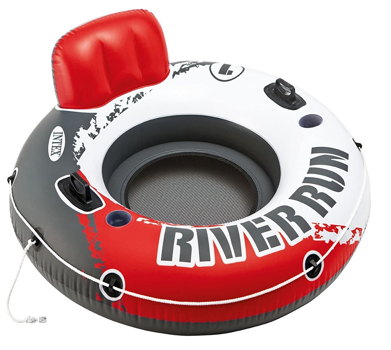USEDIntex Red River Run 1 Fire Edition Sport Lounge Inflatable Water Float 53inc