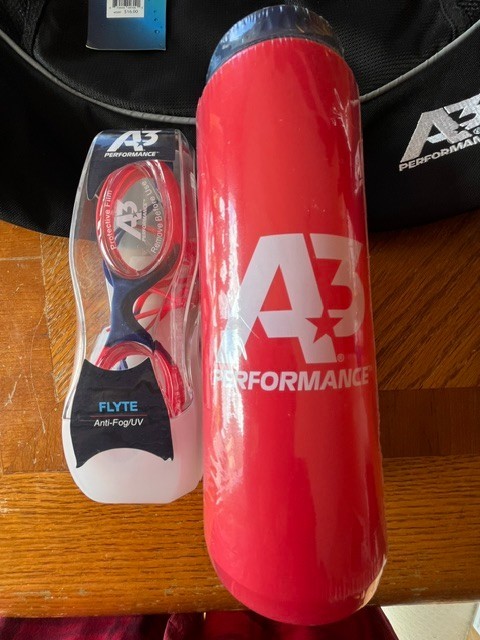 A3 Cinch Bag w/Big Shoulders Logo, Swim Goggles, and Water Bottle Bundle, BNWT