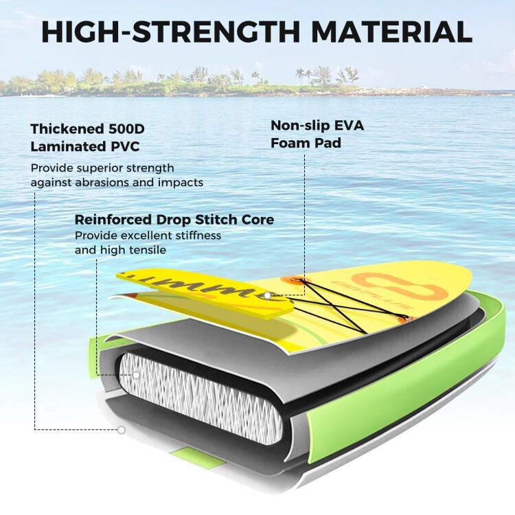Foldable Portable Inflatable Stand up Paddle Board Sup Board Accessories w/Fins
