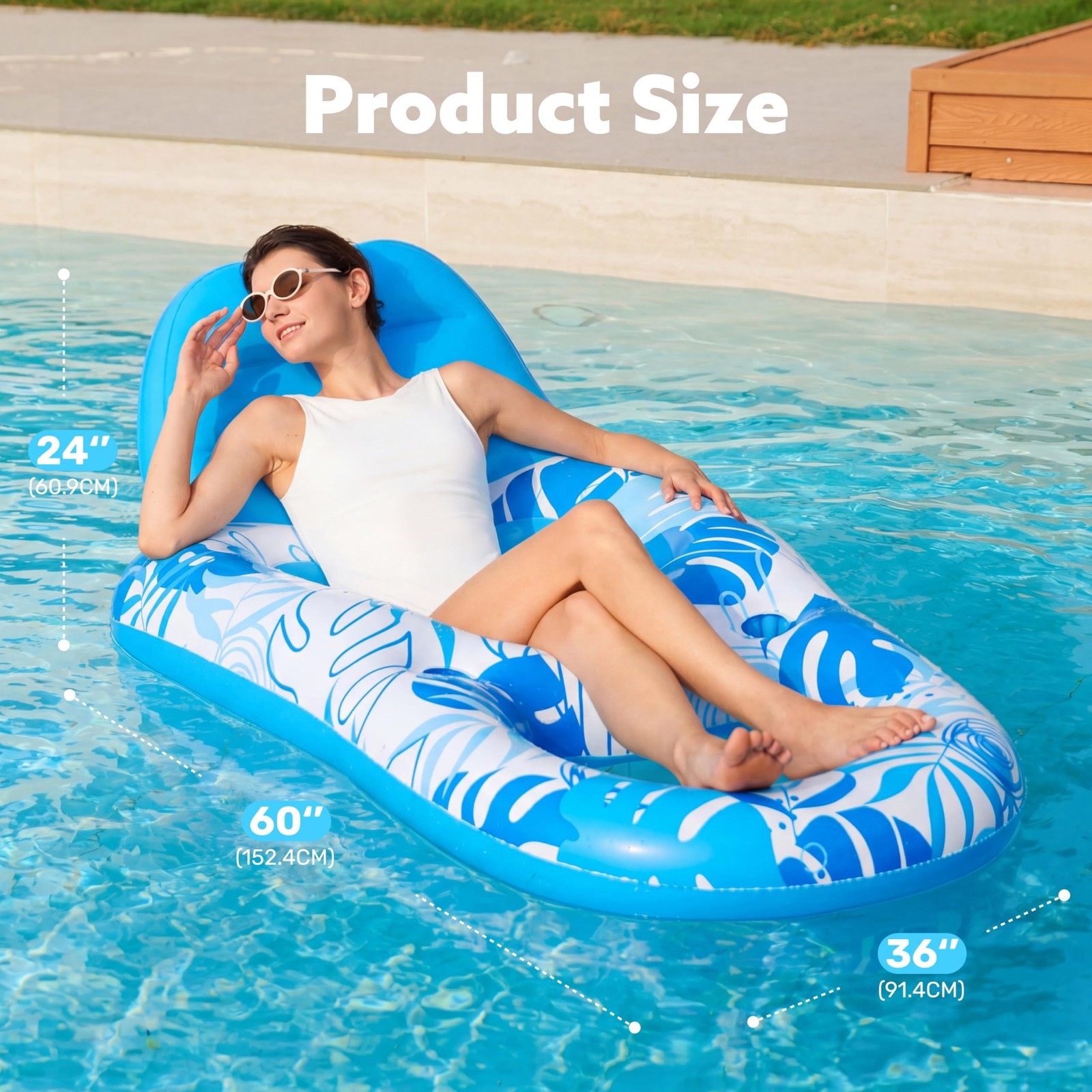 SLOOSH Inflatable Pool Floats Lounger Adult, Pool Float Lounge Raft Floaties …