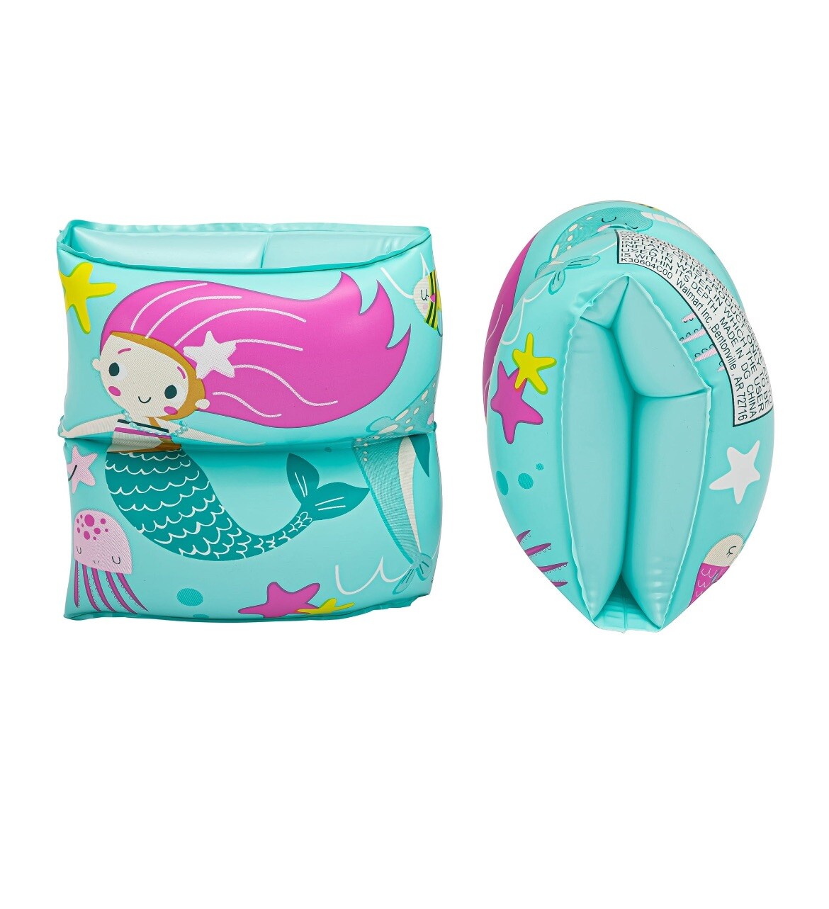 Kids Inflatable Swim Armbands Mermaid, Bluescape, 2 Piece, NEW