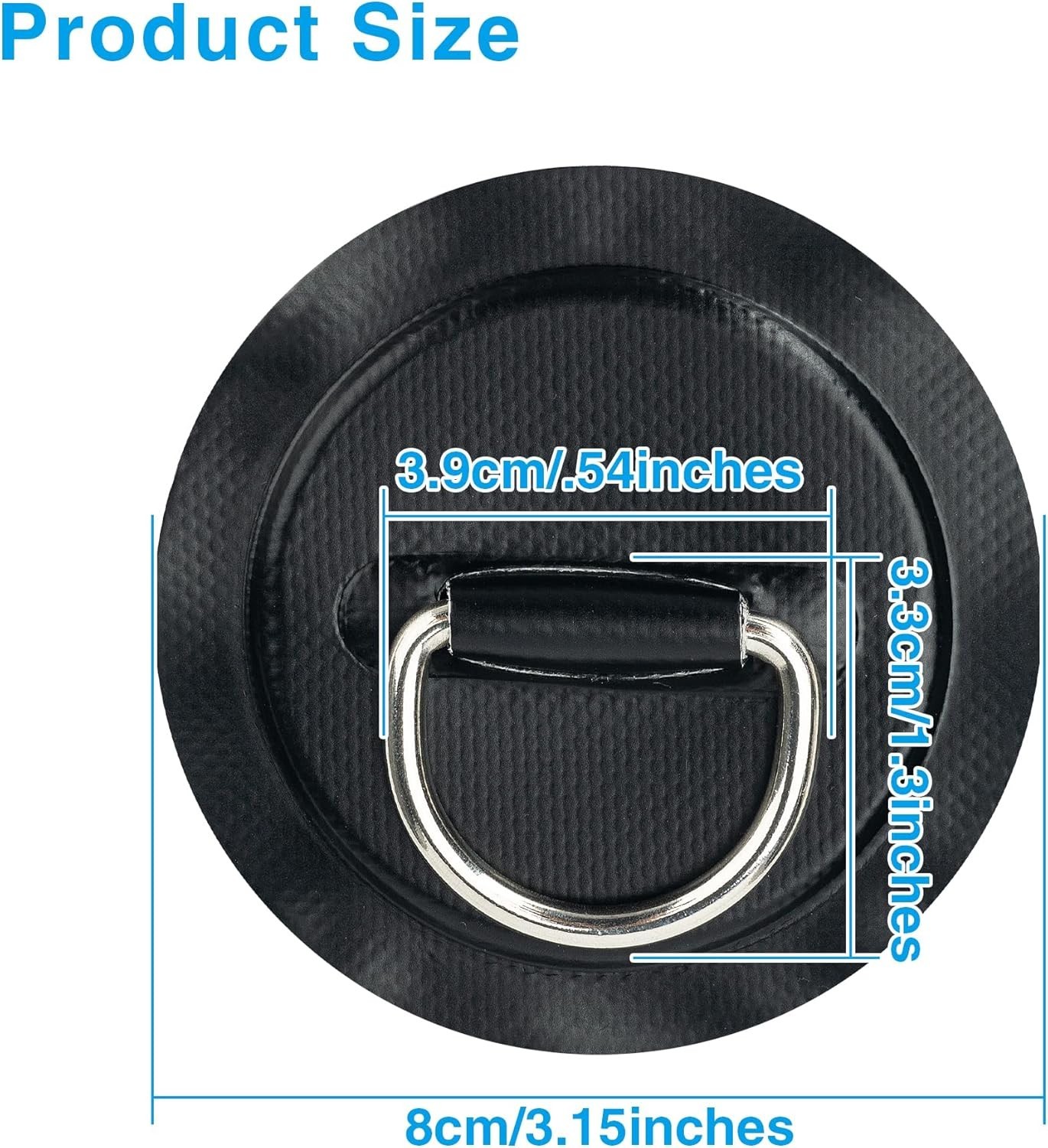 Stainless Steel D-Ring Patch Kit, PVC Paddle Board D-Rings for Kayak, Inflata…