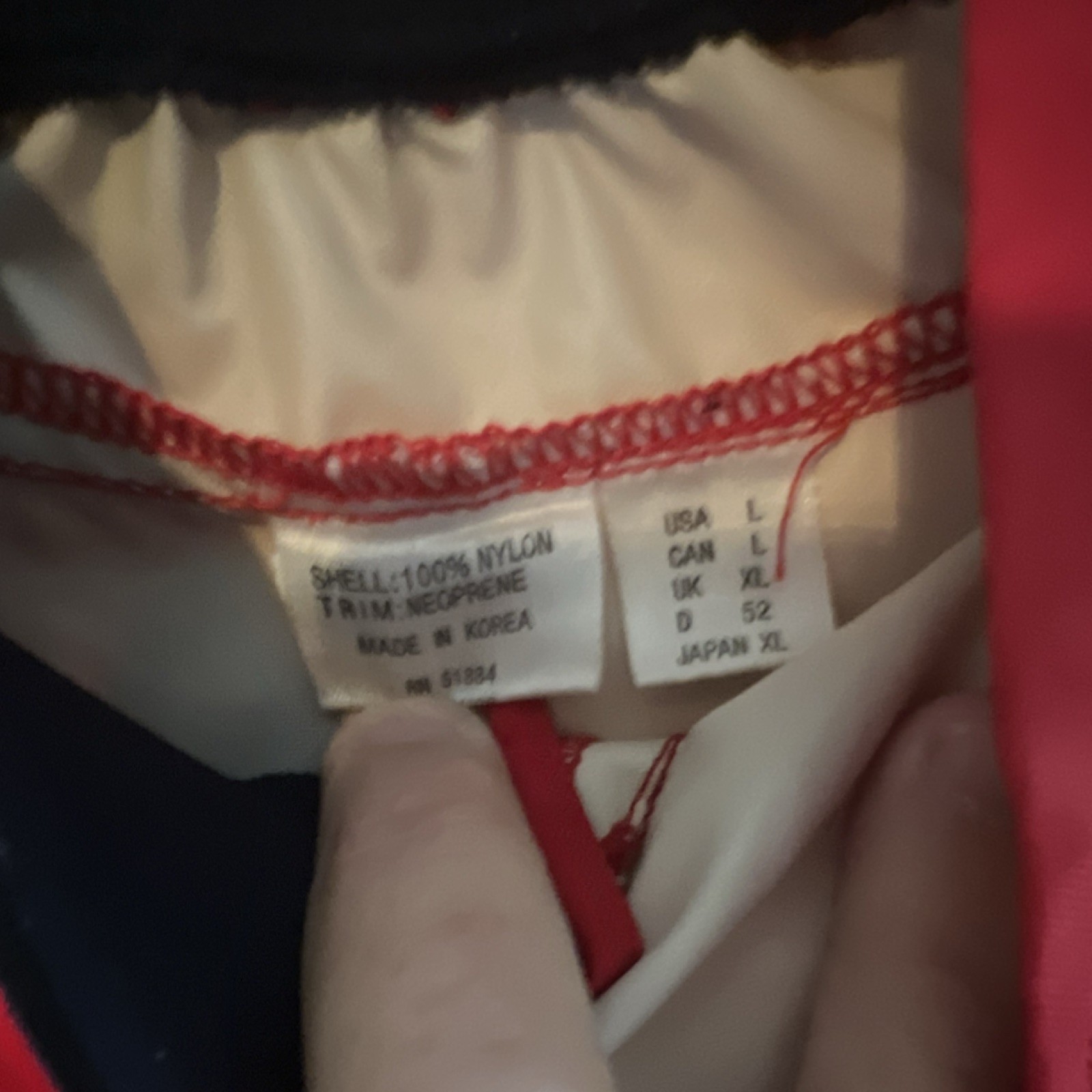 Patagonia Red Waterproof Paddling Jacket Kayak Canoe Raft Nylon Neoprene Trim