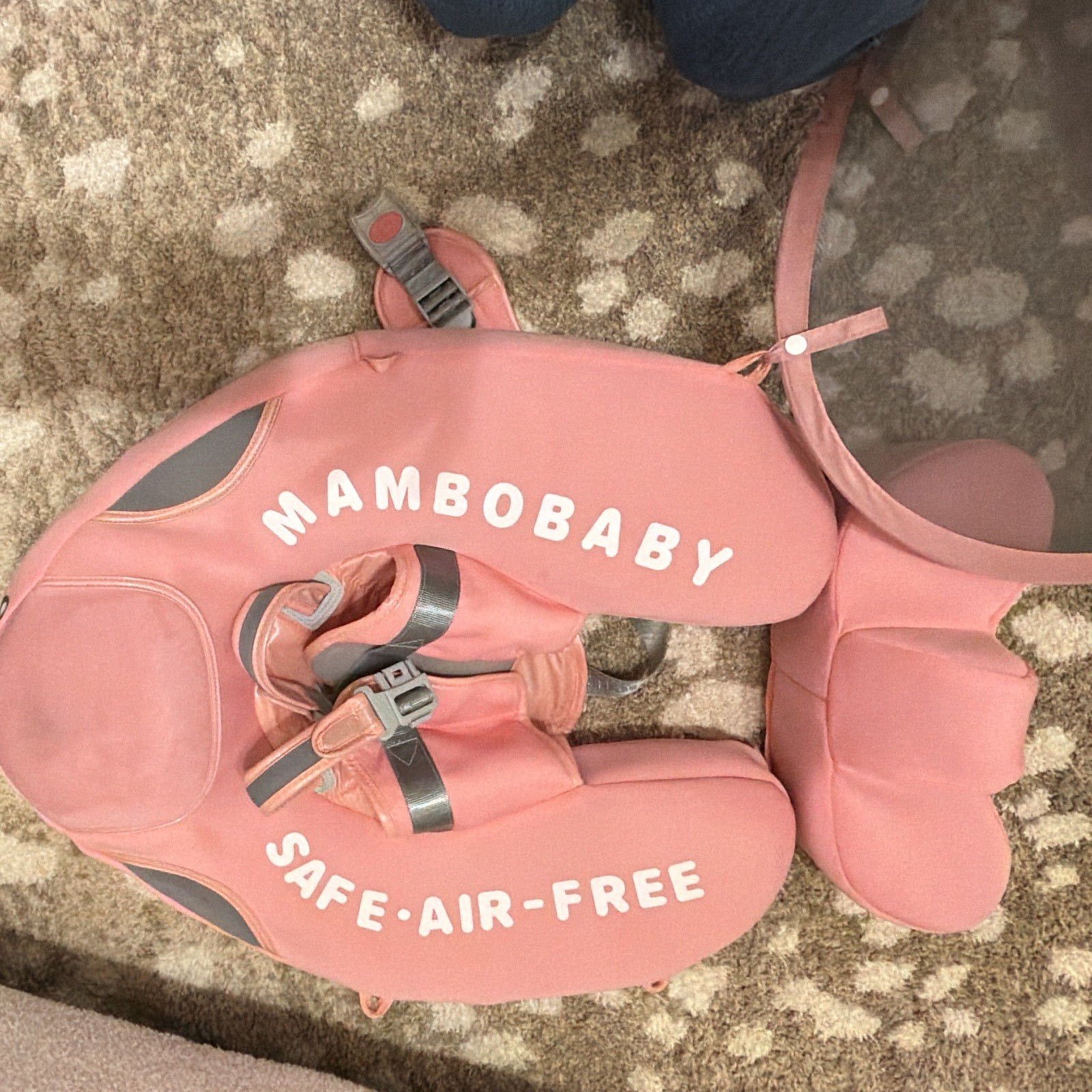 Mambobaby Safe Air-Free Baby Swim Float Seat w/ Safety Straps Pink