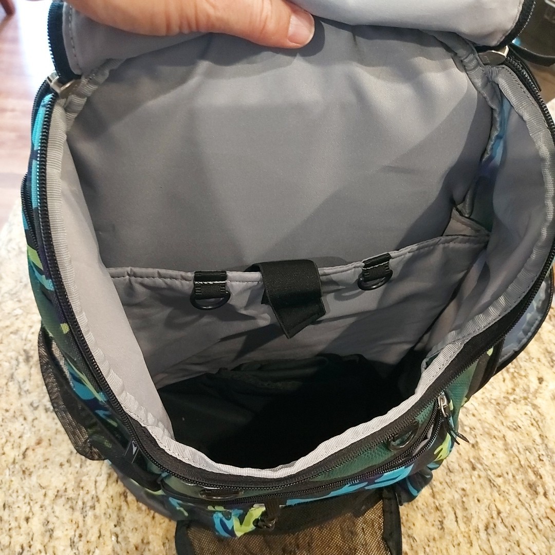 Speedo Teamster 35L Swim Backpack Aqua Lime Camo Swimming Water Pool Sports Bag