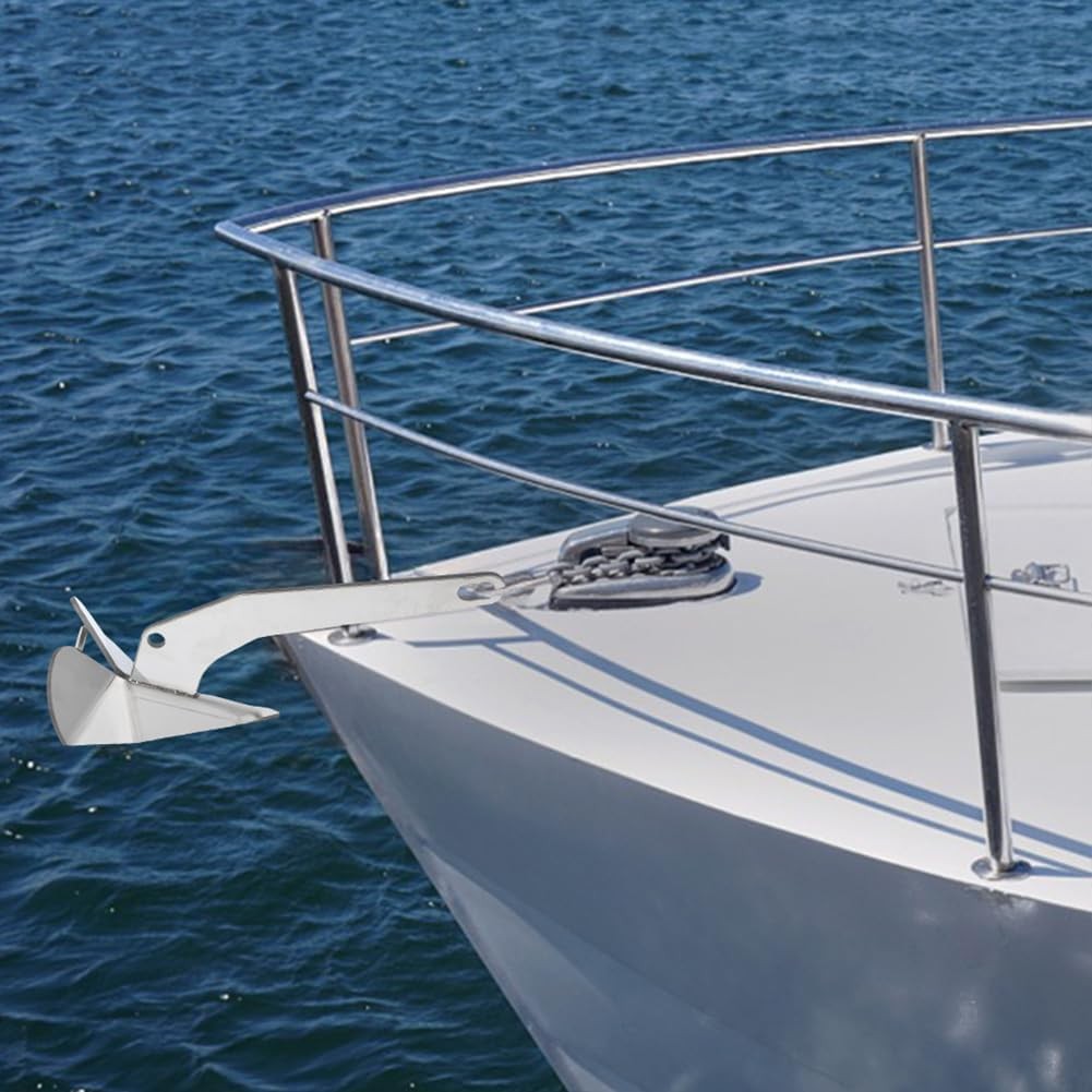 Upgraded Boat Anchor, 316 Stainless Steel Delta-Style Anchor, Heavy Duty Tria…