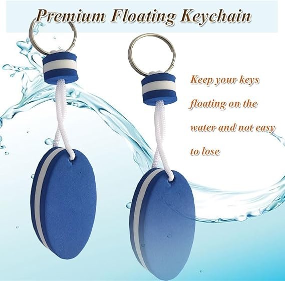 Floating Keychain for Boat Keys Float Buoy Boat Key Rings 2PCS Oval Shaped Foam