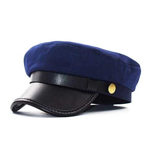 Classic Chauffeur Hat for Men Women Unisex Captain Sailor Hat One Size Blue