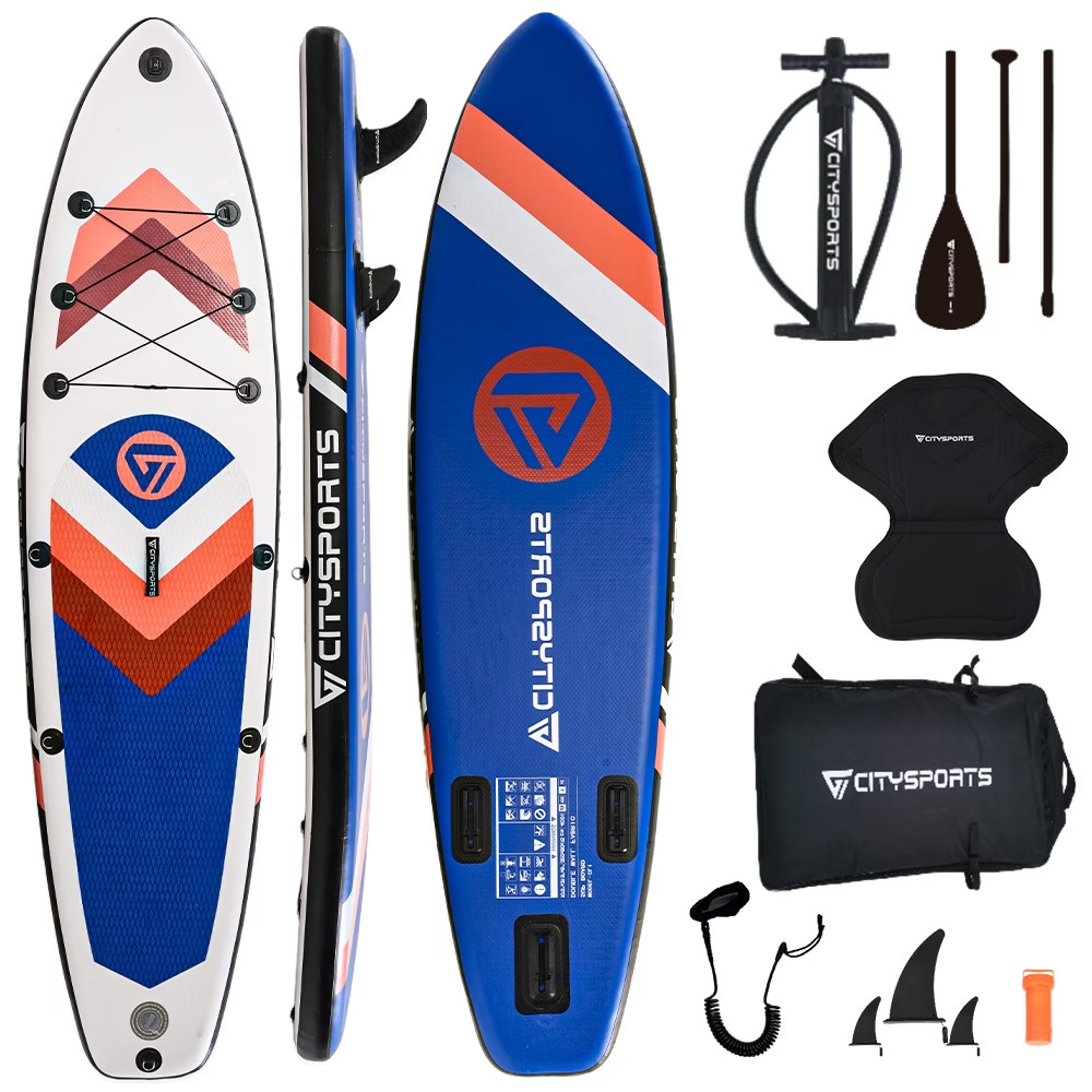 SereneLife Inflatable Stand up Paddle Board with Premium SUP Accessories