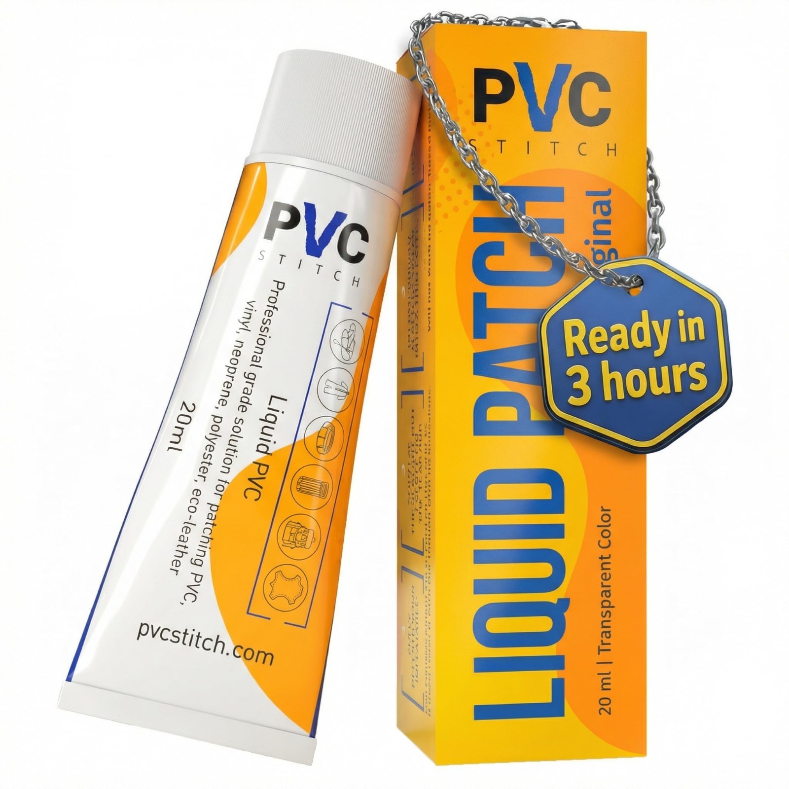 Heavy Duty PVC Stitch Liquid Patch Kit for Air Mattresses, Boats, Rafts & More –