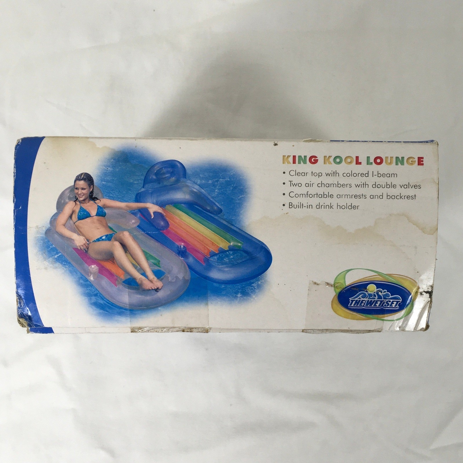 The Wet Set Intex King Kool Lounge Pool Float NOS Sealed Vintage