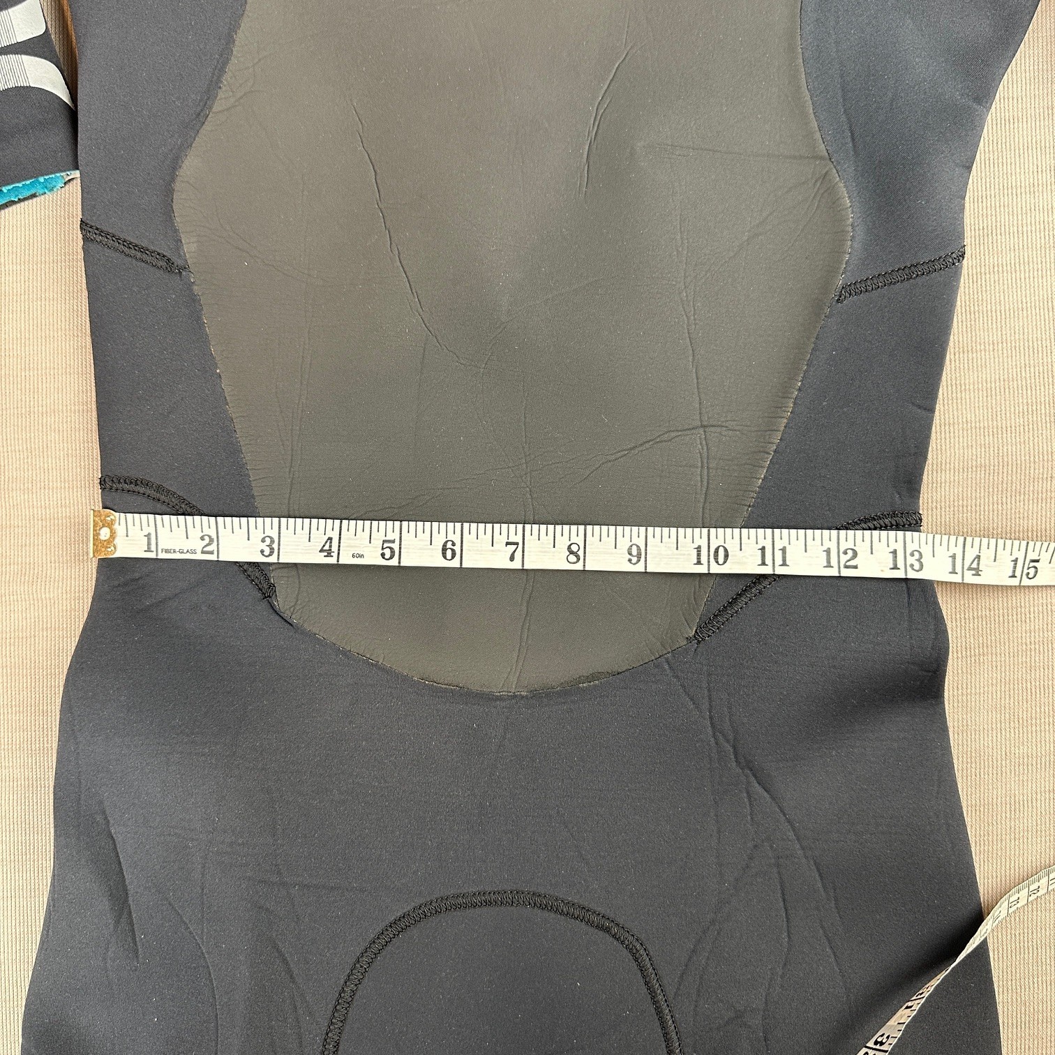 Hurley Fusion 302 Full Wetsuit Men’s MT Black Gray Chest Zip – Neck Damage