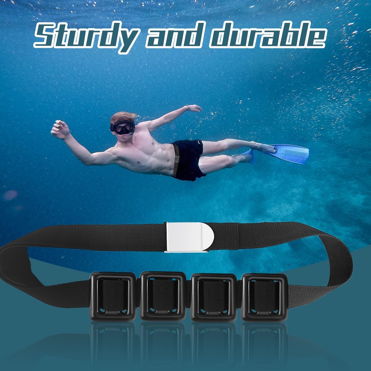 4 Pcs 1.1 lb Scuba Weight Belt,Diving Weight Belt with Metal Block Buckle Coa…