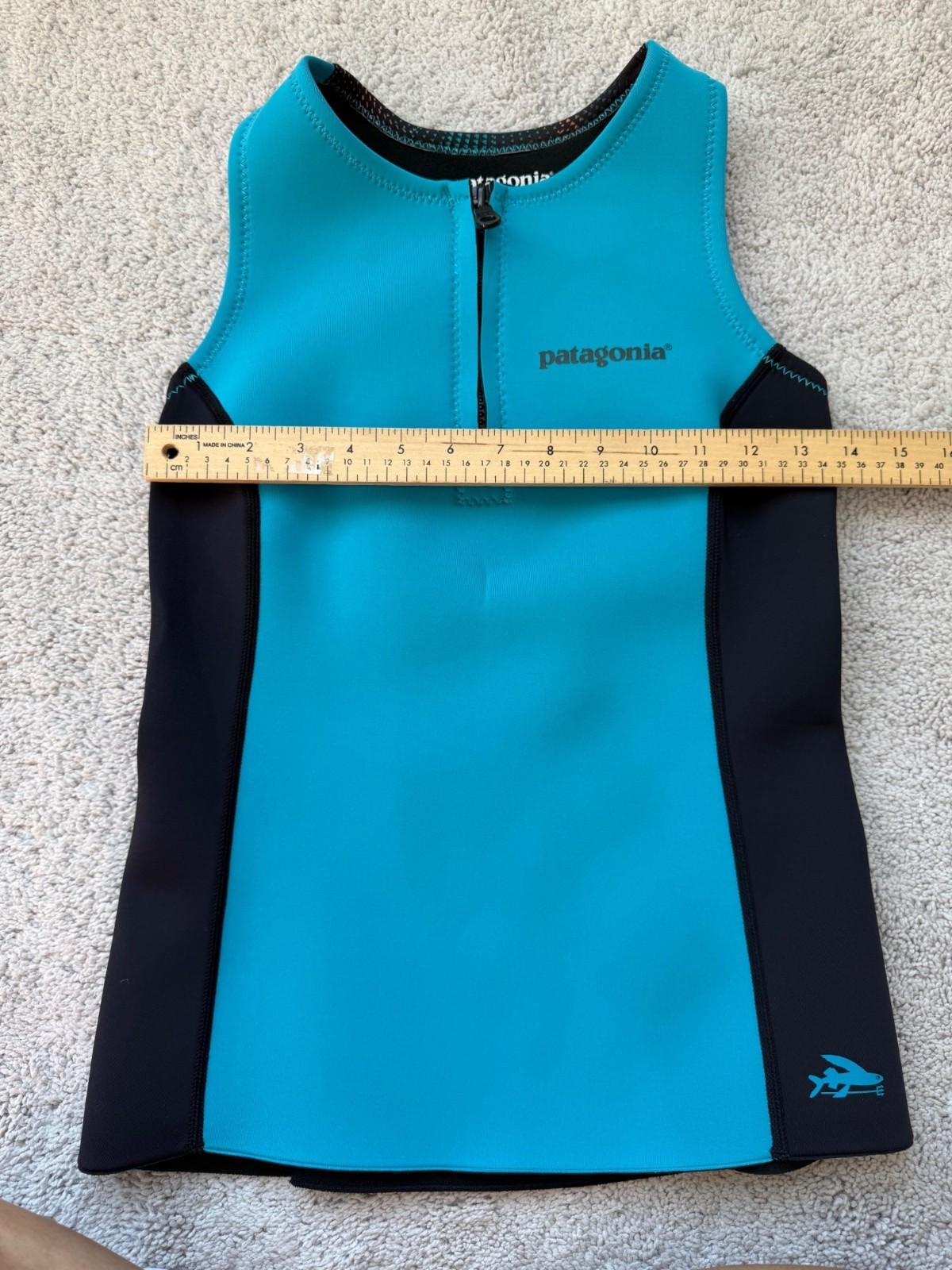 Patagonia Women’s Size 10 Teal R1 Yulex Neoprene Vest Half Zip Surf Paddleboard