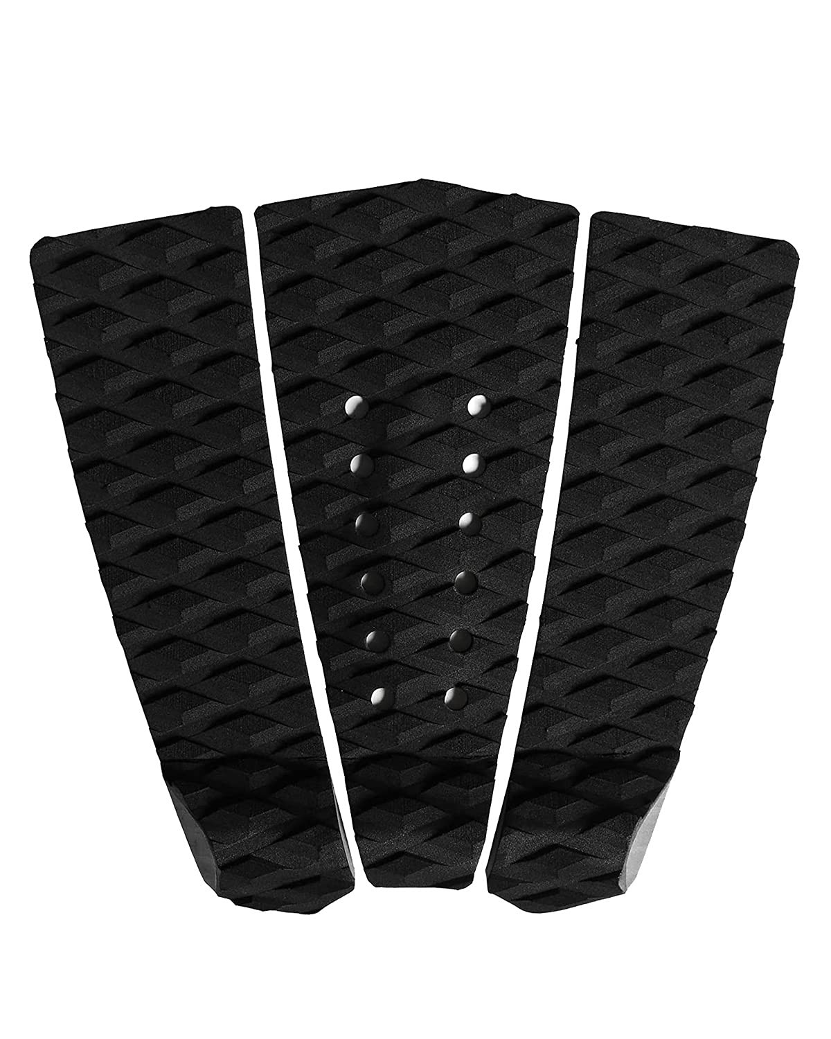 Abahub 3-Piece EVA Surfboard Traction Pad, Deck Pad 12.4 inches x 5″, Black