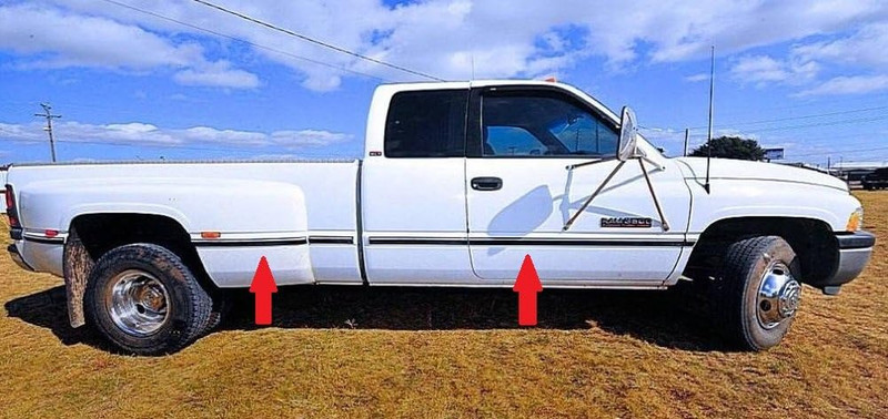 1994 1995 1996 1997 Dodge Ram Pickup Truck Body Side Molding Trim Tape 312″
