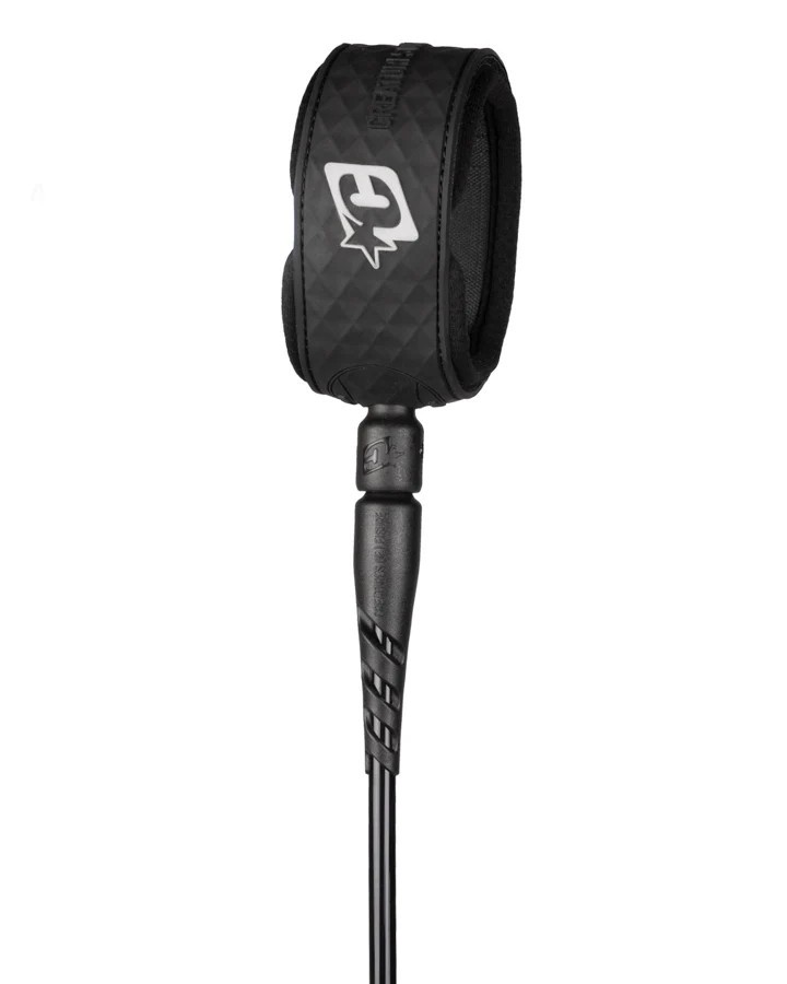 Creatures of Leisure Reliance 2.0 Standard Duty Surf Leash – 8′ – Black/Silver