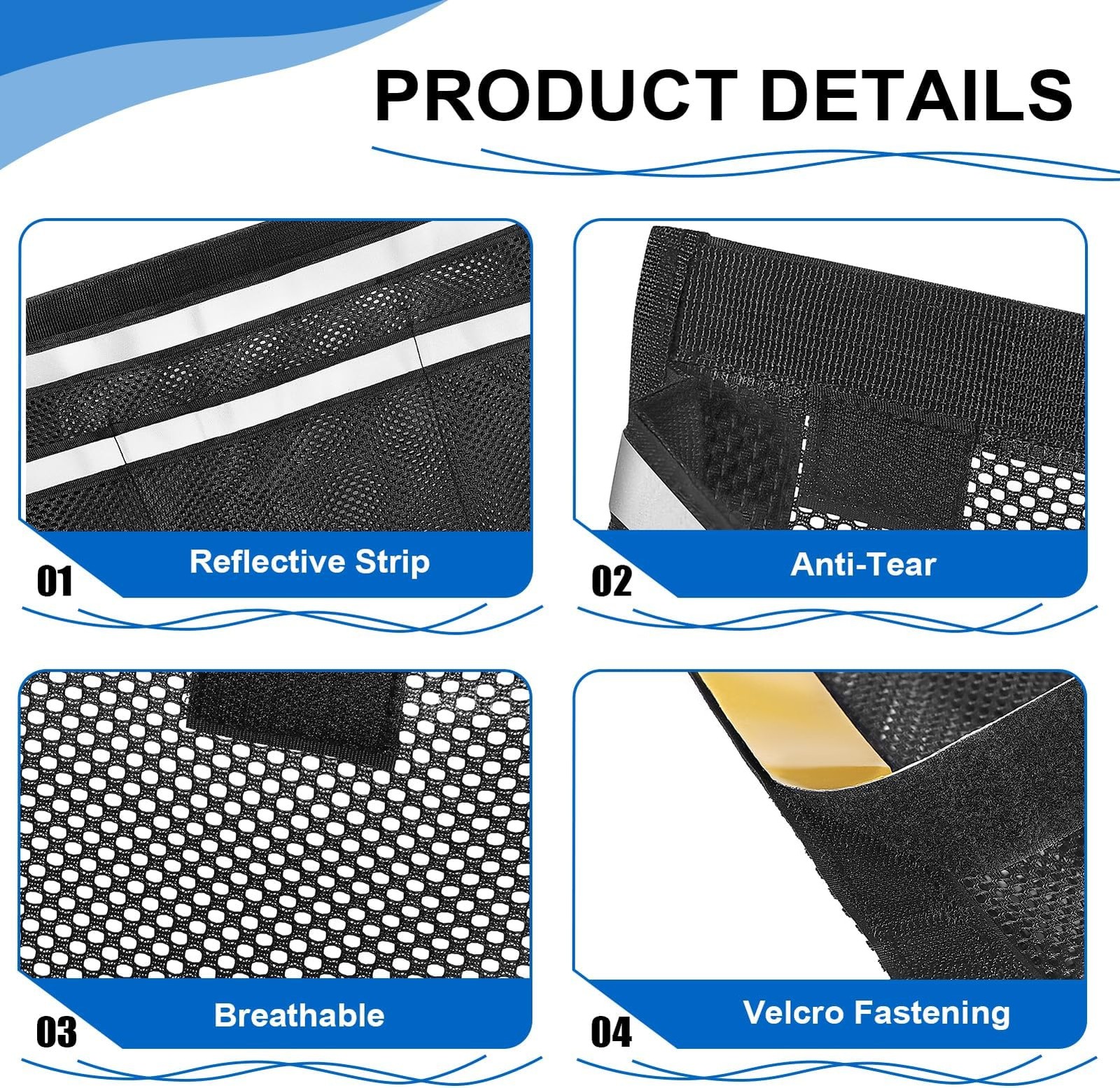 2 PCS 13.7″x 9.8″ Boat Storage Mesh Bag, Upgraded 2-Layer 1 Large+3 Small Poc…