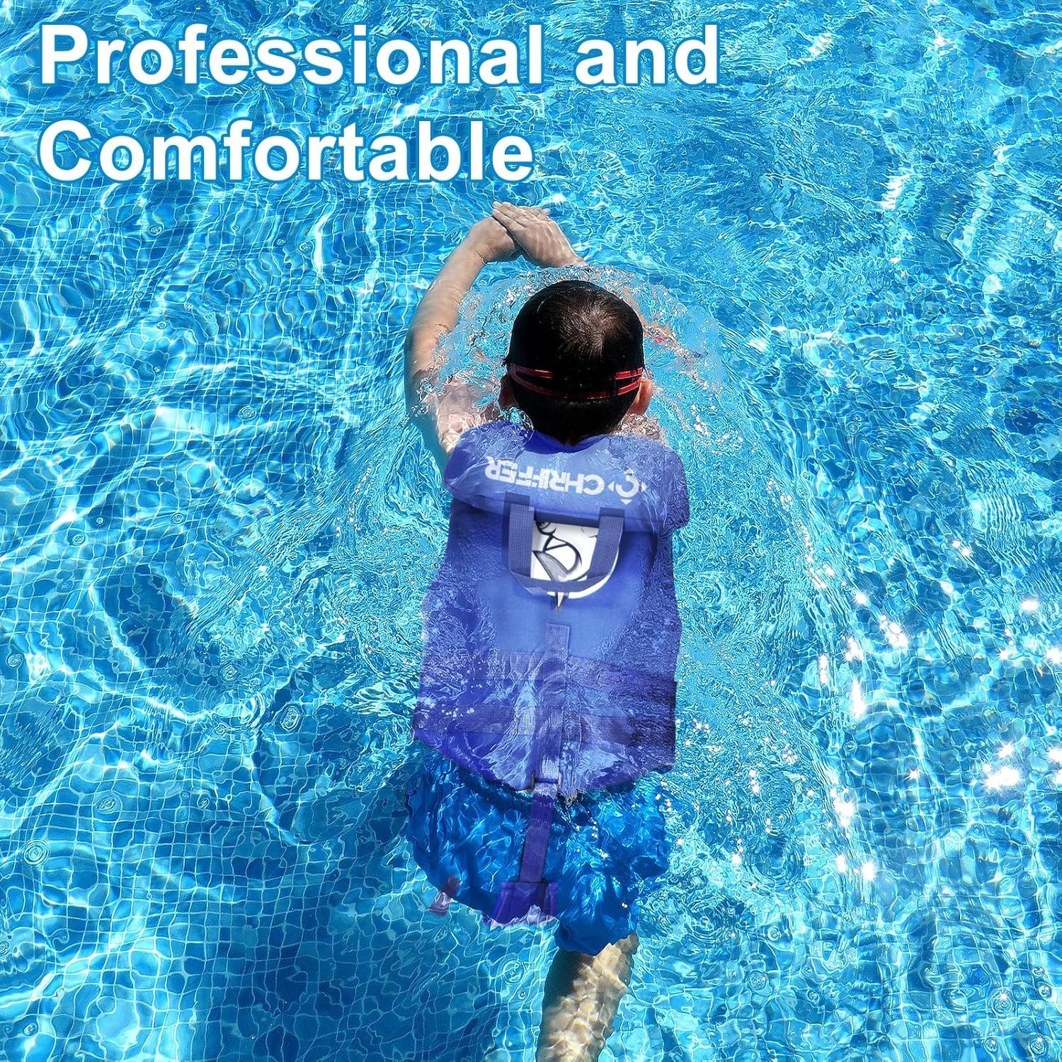 Kids Swim Vest for 30-50 Pounds Boys Easy On/Off Zipper, Swimming …