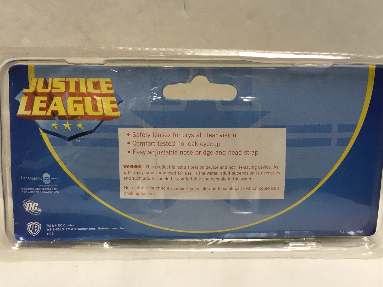 Justice League Swim Goggles Swim Goggles UV Polycarbonate Lenses NIP