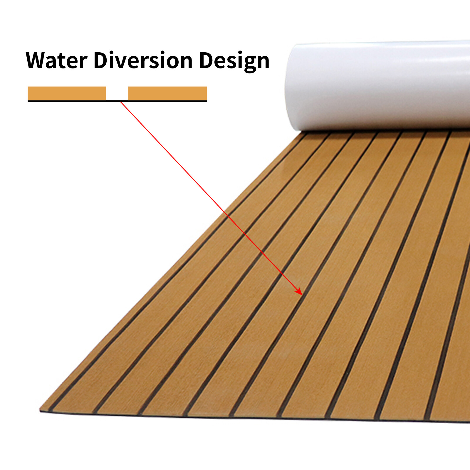 Marine Flooring Mat Yacht Boat Decking Self-Adhesive Pad EVA Foam Teak Sheet Mat