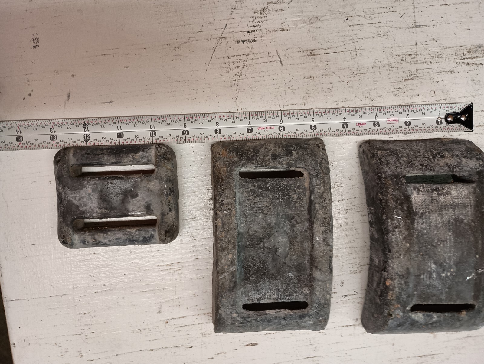 Lead dive weights 3 pcs / 20 pounds guaranteed accurate weight 9, 8, 3 lb used