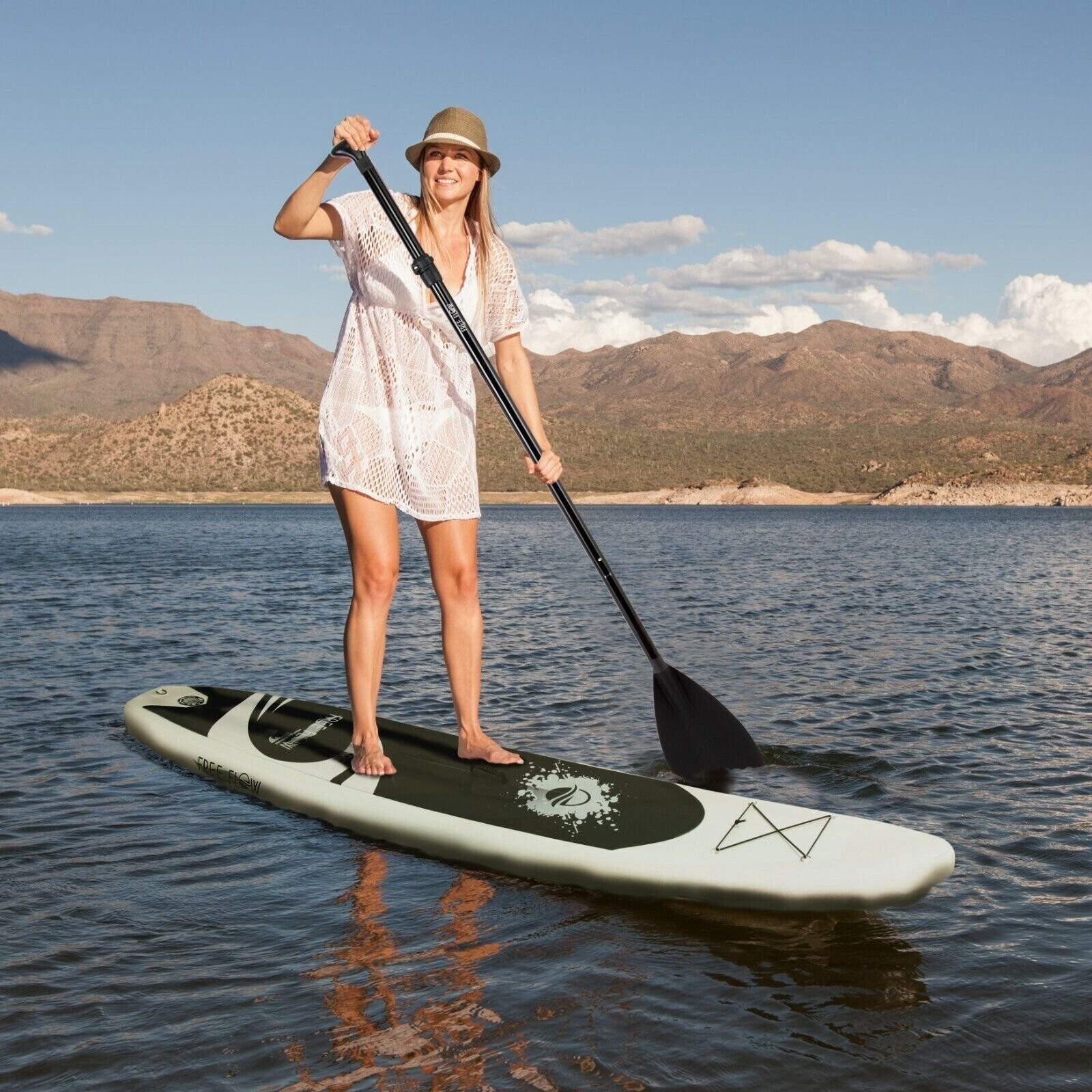 Serene-Life SLSUPB08 11 FT Inflatable Stand Up Paddle Board (SUP) W/ Accessories
