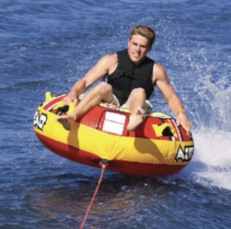 Airhead Blast 54″ 1 Rider Towable Tube Boating Floating Lake River Water Durable